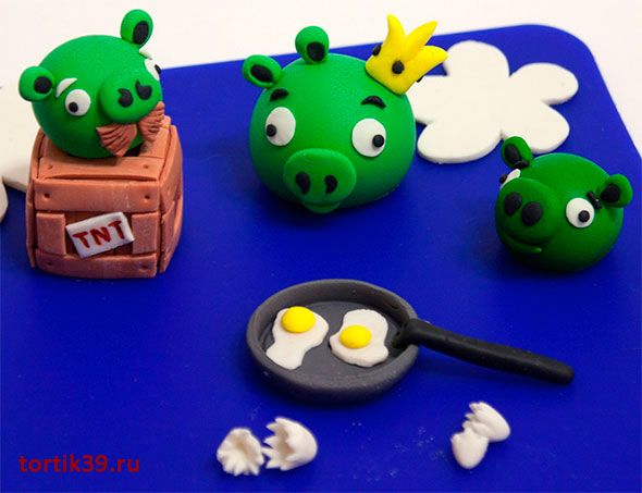 Фигурки Angry Birds украшения для торта. Фигурки Angry Birds украшения для торта.