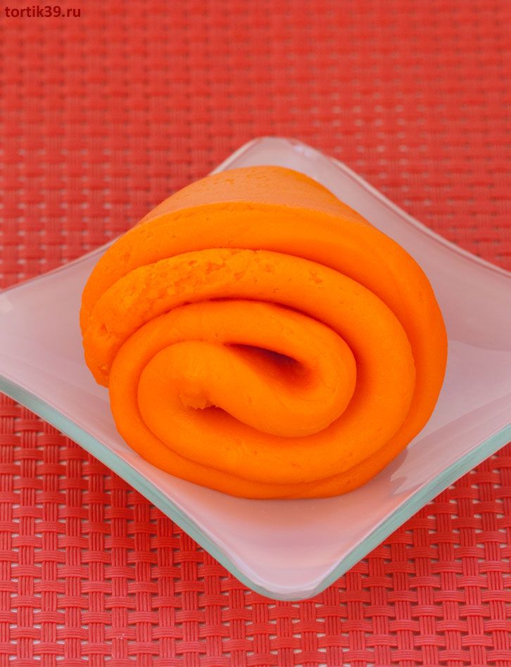Сахарная мастика Satin Ice для обтяжки, оранжевая