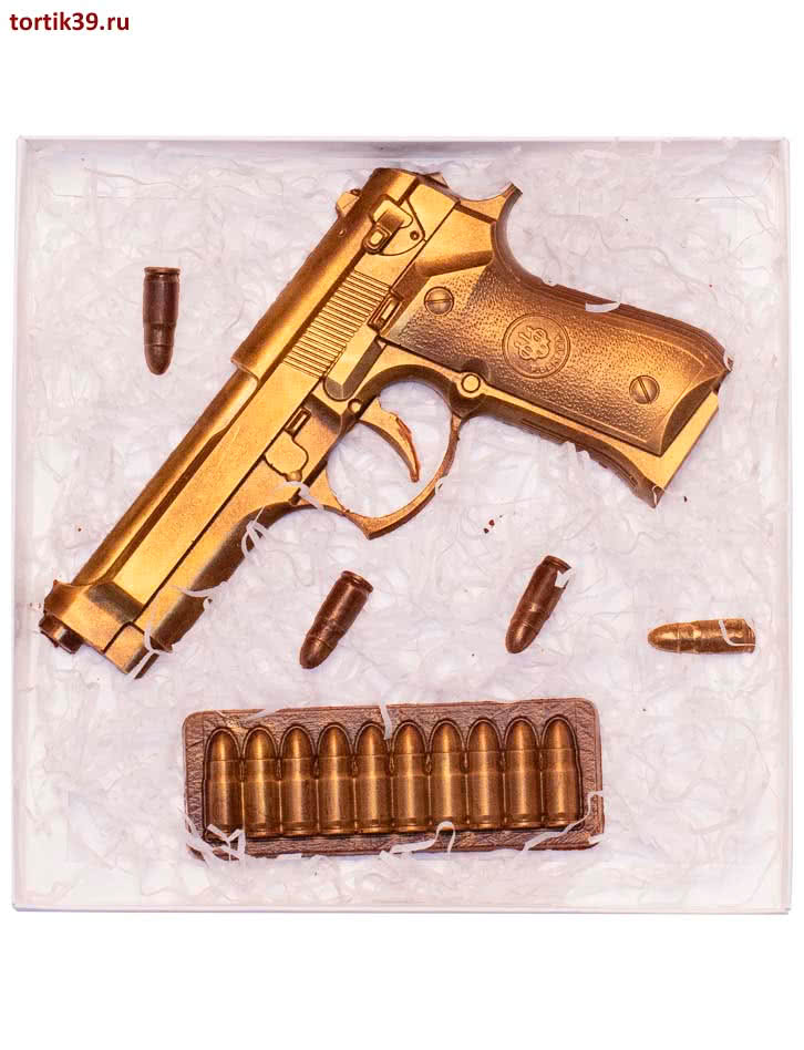 Пистолет золото шоколадный набор