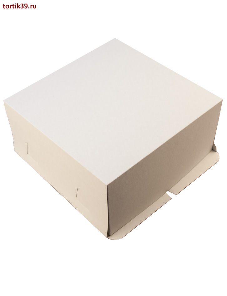 Коробка для торта, 28х28х14 см. белая