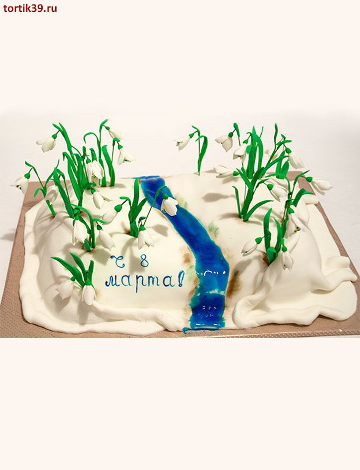 Торт «Подснежники на 8 марта»