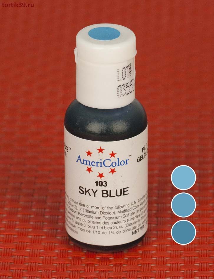 Sky Blue, гелевый краситель AmeriColor