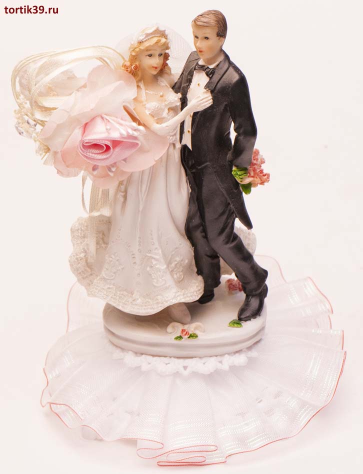 Молодожены с розой - Фигурка на свадебный торт