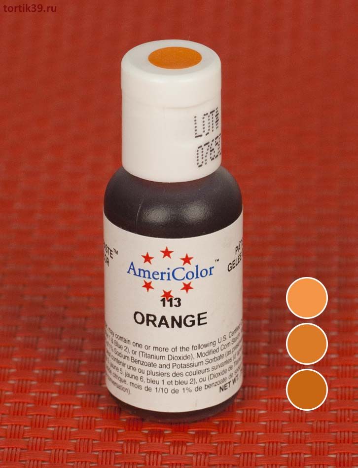 Orange, гелевый краситель AmeriColor