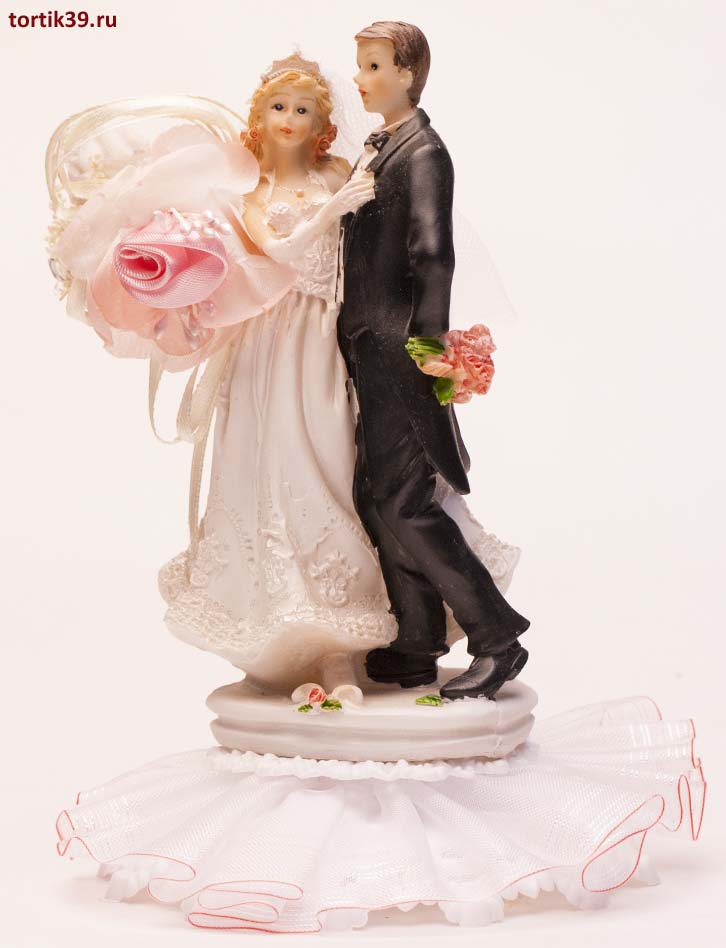 Молодожены с розой - Фигурка на свадебный торт