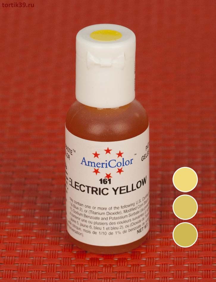 Electric Yellow, гелевый краситель AmeriColor