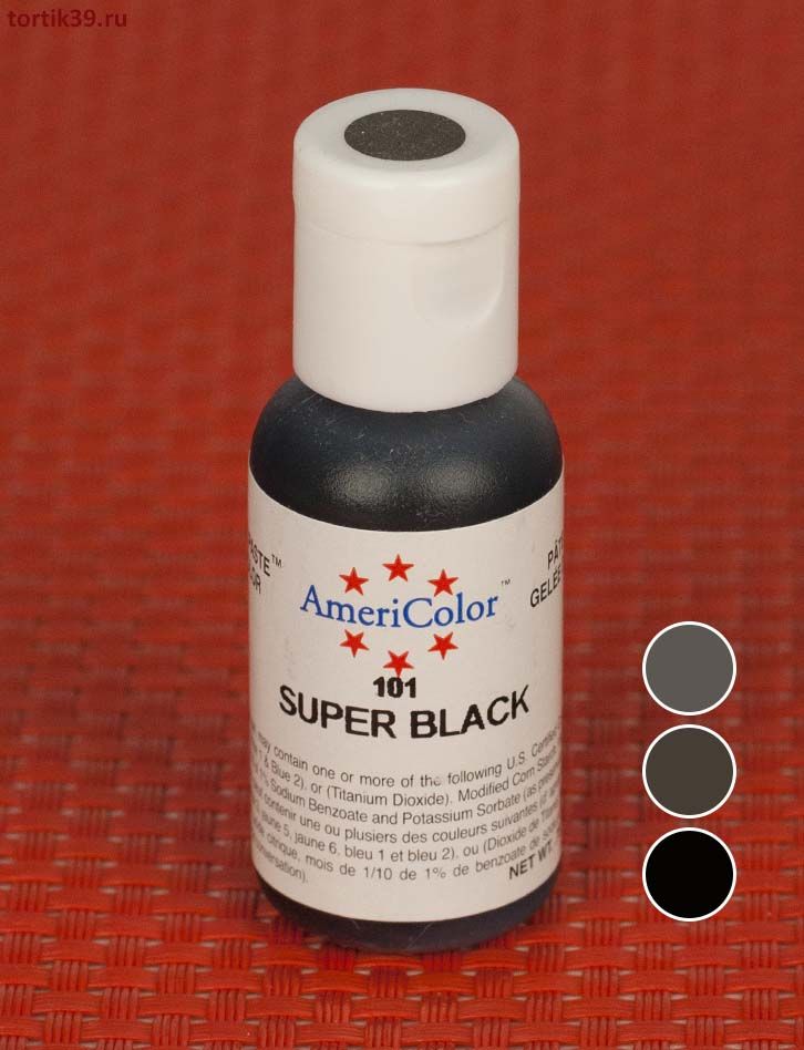 Super Black, гелевый краситель AmeriColor