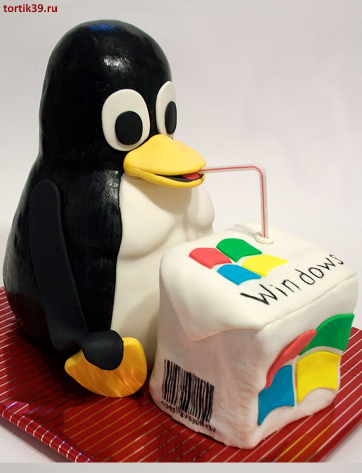Торт «Linux vs Windows»