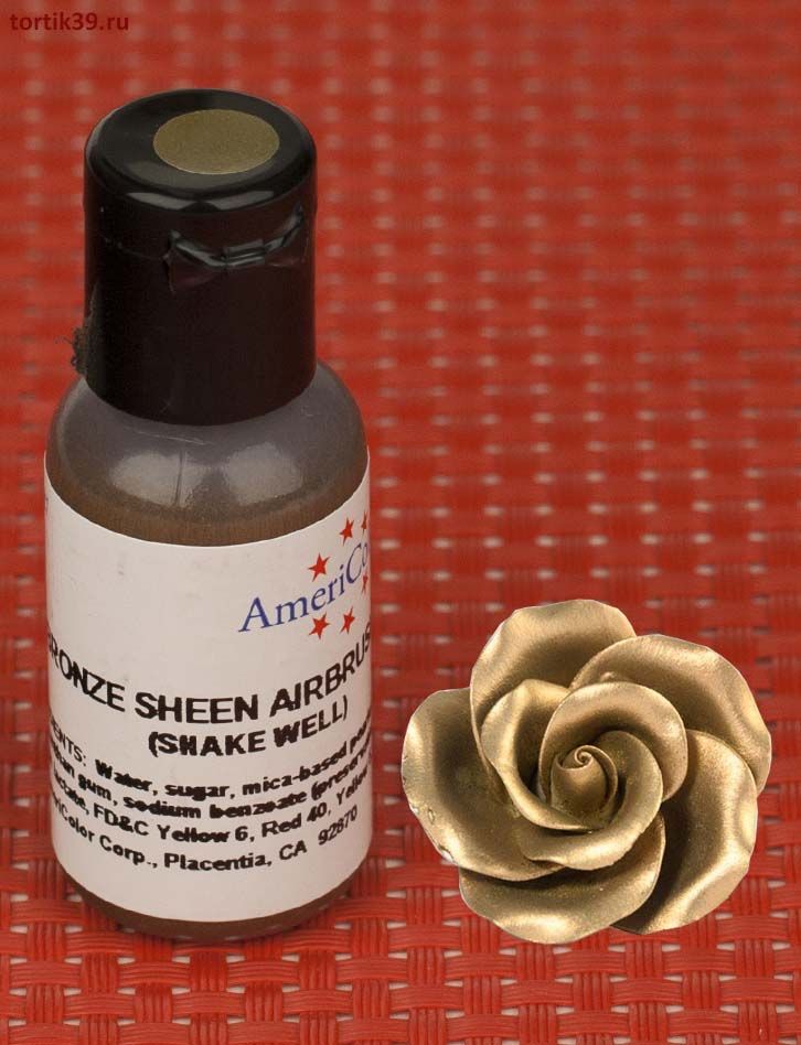 Bronze Sheen Airbrush, гелевый сияющий краситель AmeriColor